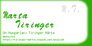 marta tiringer business card